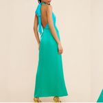 The Wolf Gang Women’s Oahu Two Tone Blue Green Halter Neck Slip Maxi Dress Sz XS Photo 4