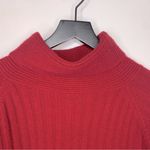 Club Monaco  Red Cashmere Turtleneck‎ Ribbed Sweater with Pockets Size S Photo 2
