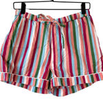 Printfresh Anthropologie Stripe Pajama Shorts XS Lounge Cozy Colorful Photo 0