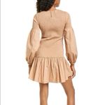 ALC Frank A.L.C. Women’s Kora Smocked Puff Sleeve Mini Dress Desert Beige Photo 5