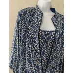 Alex Evenings Womens 3pc Blue Floral Jacket Tank Top Pants Set Plus Size 2X Photo 1