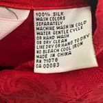 Sunny Leigh 100% Silk Vintage Paisley print button down Red blouse size M Photo 5