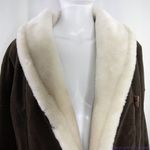 wilson's leather Wilsons penny lane suede shearling lining brown leather coat/jacket, siz…‎ Photo 4