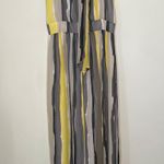 Anne Klein Chiffon Halter Neckline Maxi Dress Striped Photo 2