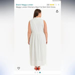 Maggy London  Women's white Plus Size Maxi Full Skirt Shirt Dress size 16W NWT Photo 2