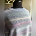 Paris Sports Club Vintage 90s  soft striped oversized sweatshirt, size XL Photo 3