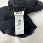 UGG  Luxe BLACK FAUX FUR FUZZY WOOL BLEND MITTENS WITH SHERPA LINING size L/XL Photo 4