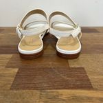 Talbots  Womens Keri Flats 8 Sandal Sling Back Leather Coastal Nautical White NEW Photo 5
