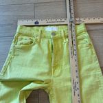 Mother Superior The Tomcat Devil May Care Yellow Straight Crop Jean Size 27 Green Photo 2