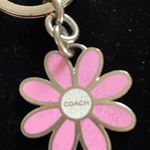 Coach  Pink Daisy Enamel Keychain Bagcharm NEW $95 Photo 1