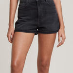G-Star  Raw 3301 High Rise Black Boyfriend Shorts Denim US 24 Photo 0