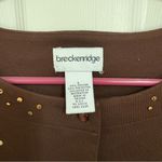 Breckenridge VINTAGE  Brown Cardigan With Zebras and Giraffes Photo 1