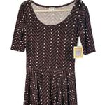 The Comfy NWT Lula Roe Ladies Soft Stretchy -  Scoop Neck Burgundy Dress Size Medium Photo 2
