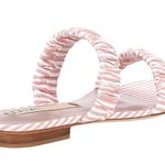 Deltan Sandal Cora Stripe Print Two Band Slides Size 7 NWT Photo 2