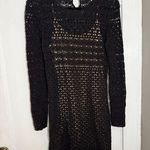 Michael Kors  Crochet Knit Long Sleeve Mini Dress Photo 0