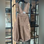 Princess Polly  overalls corduroy Kacey shortall romper brown chocolate ribbed Photo 6