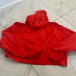 Nike  Air Red NSW Full Zip Air Fleece Crop Hoodie Size Large Photo 5