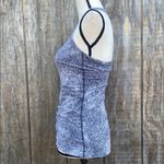 Lululemon EUC Woman’s Jacquard Gray/Black Fitted Sleeveless Racerback Tank Top Photo 2