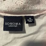Sonoma  Shirt Womens XL Lace Trim Light Pink The Front Cinched Blouse Lagenlook Photo 1