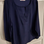 Alice & Trixie Alice &‎ Trixie Silk Blue Tunic Blouse Size M Photo 0