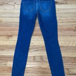 Old Navy NWOT  Rockstar Pullover Jeggings Light Distressed-Wash Medium Indigo Raw Acid Leggings Skinny Pants Denim Moto Biker Photo 4