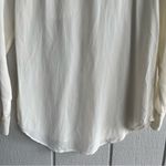 Equipment  Silk White Pearl Collar Button Up Blouse Size XS Photo 7