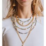 Mayamar Sea Shell Curb Chain Necklace NWT Gold Photo 0