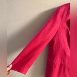 Talbots Pink Blazer Irish Linen Button Up Vintage 14W Photo 5