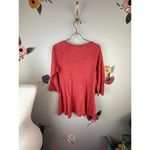 Deletta  by Anthropologie Coral Pleated 3/4 Sleeve Tunic Top - Size - Medium Photo 2
