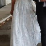 Blondie Nites Corset - White w Blue Flowers Prom Dress Photo 1