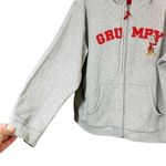 Disney Grumpy Gray Fleece Zip-Up Hoodie Size Large Y2K Photo 4