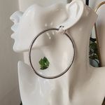 Silver Hoop Earrings Gold Filled Diamond Cut Design Photo 2