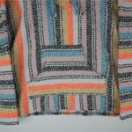 Earth Ragz  Drug Rug Mexican Poncho Baja Hoodie Sweatshirt Pastel M Hippie Boho Photo 2