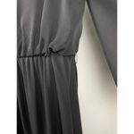 Alice + Olivia Black One Shoulder Flowy 100% Silk Mini Dress Size 6 Photo 4