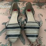 Isaac Mizrahi  Woven Striped Round Almond Toe Neutral Classic Ballerina Flats 6M Photo 1