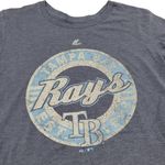 Majestic Top Size Medium M Tampa Bay Rays T-Shirt MLB Graphic Print T-Shirt Blue Photo 2