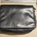 Hidesign Black Premium Leather Crossbody Bag Zip Adjustable Strap Compartments Photo 8