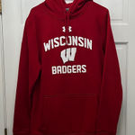 Under Armour  Red Wisconsin Badgers Pullover Hooded Sweatshirt - Size Medium Photo 0