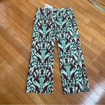 ZARA  The Selena Straight Pants Long Brown Green Cotton Sz XL Photo 3
