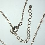 Gold Tone Enamel CZ Rhinestone Dainty Bow Pendant Boho Necklace Photo 6