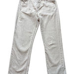 Loft  High Waist Straight Crop Jeans Cream Off White Wash Spring Academia Size 27 Photo 0