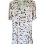 Rails Meline Mini Dress Short Sleeve Heart Print White Red Women's Size Medium Photo 1