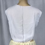 Zuliana White Front Tie Crop Top. Size XL Made in USA Photo 2