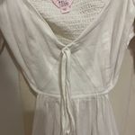 ASOS NWOT Miss Selfridge Petite Cut Out Cotton Flax Mini Dress in Ivory Photo 7