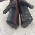 Nine West Vintage 90s Brown Leather Oxford Heels size 7.5 Preppy Academic Studde Photo 7