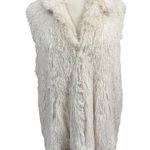 Betsey Johnson Vest Cream Fuzzy Sleeveless Size XL Photo 0