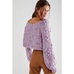 Free People NEW Sunset Cloud Pullover Chunky Sweater Violet Glow Combo NWT XS Photo 12