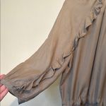 Juicy Couture Taupe Silk Ruffle-Trimmed Shorts Romper Photo 6