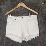 Pistola  White Jean Shorts Distressed High-Waisted Cut Off Raw Hem Size 29 Photo 0