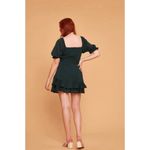 Trixxi  Dress Women Medium Green Pine Short Sleeve Belt Preppy Fairycore Festival Photo 12